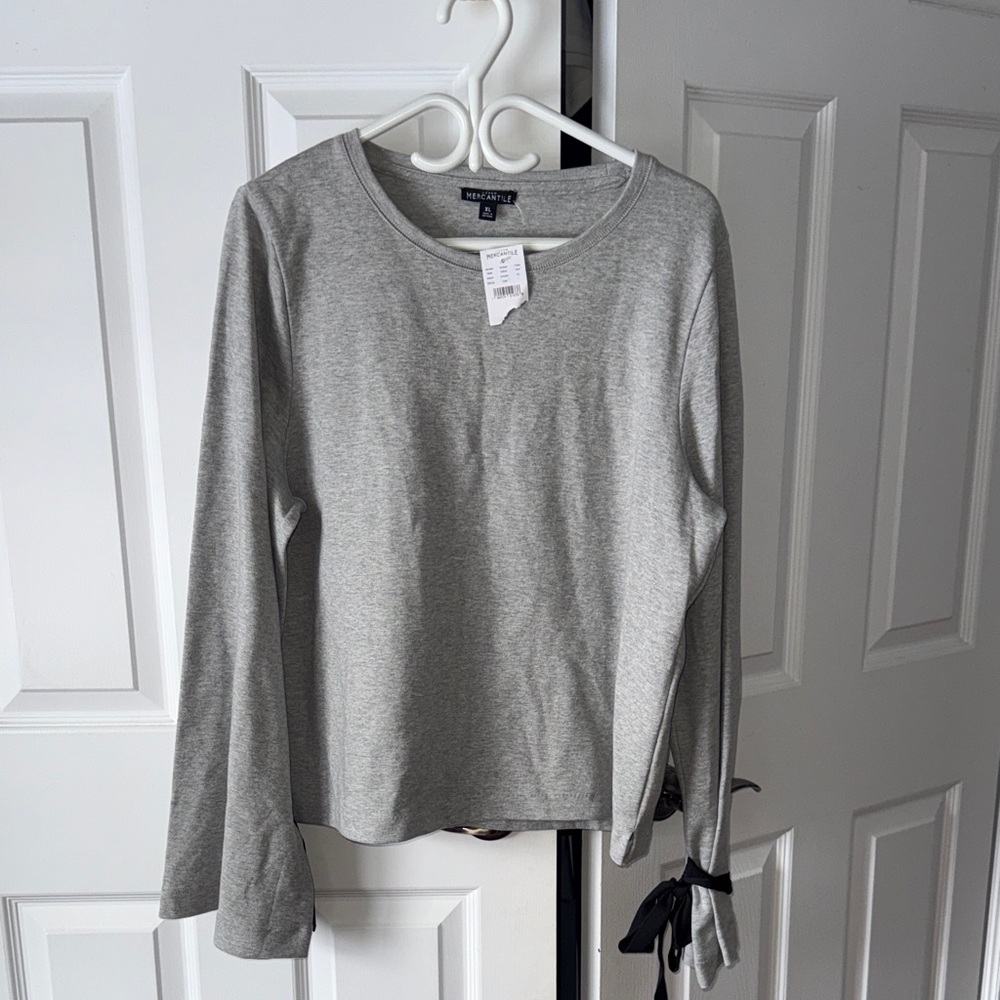 J. Crew Mercantile Heather Gray Long Sleeve Tee